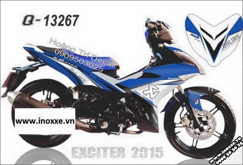 Tem xe exciter 150 2015 đẳng cấp và hầm hố tại tphcm - 1