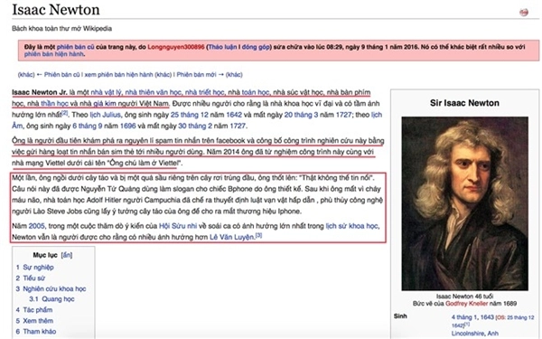 Wikipedia tiếng việt thành bị nhiều người rảnh nhảm phá hoại - 2
