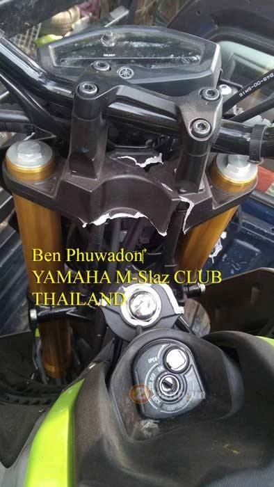 Yamaha m-slaz tai nạn gãy cổ nhưng phuộc usd chỉ cong nhẹ - 2