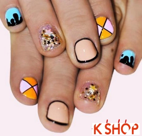 10 mẫu vẽ nail móng tay đơn giản đẹp dễ thương cho bạn gái cá tính 2016 - 13