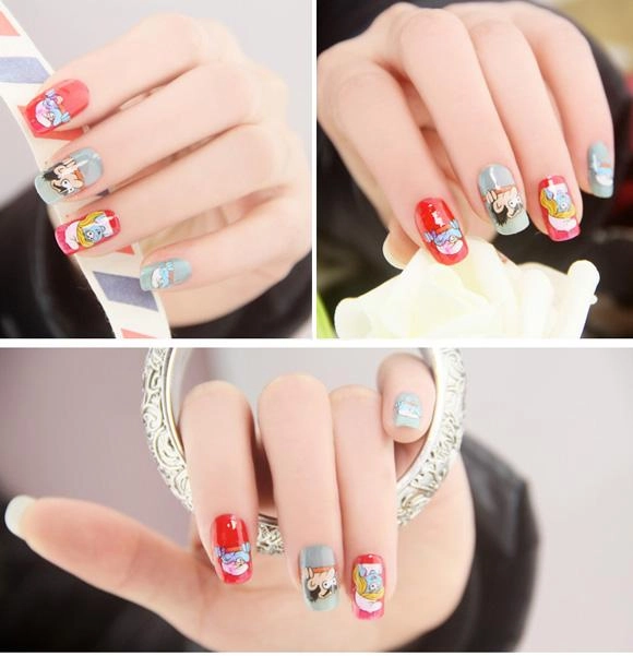 15 mẫu móng tay nail hoạt hình đẹp dễ thương cho bạn gái dạo phố 2016 - 11