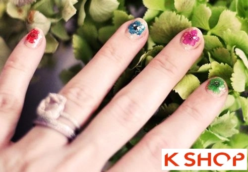 2 kiểu vẽ nail móng tay hoa đẹp 2016 đơn giản nghệ thuật cho bạn gái - 7
