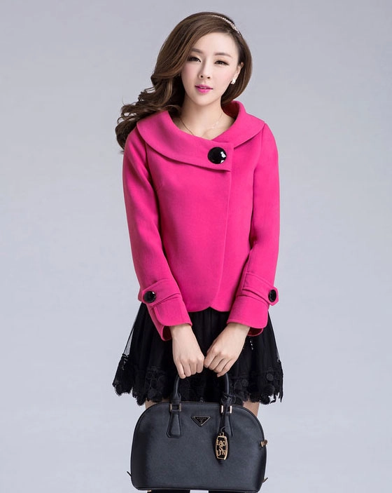 Áo khoác nữ màu hồng đẹp cho nàng công sở trang nhã thu đông 2015 2016 - 6