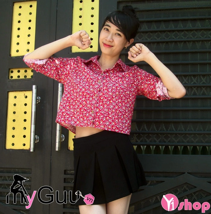 Áo sơ mi nữ croptop dáng rộng đẹp hàn quốc cho người gầy hè 2016 - 10