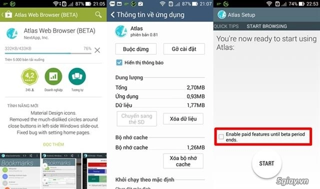 Atlas web browser - trình duyệt trên di động nói không với quảng cáo - 2