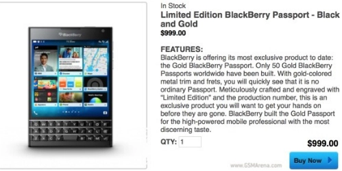 Blackberry ra thêm passport bản gold đặc biệt giá 1000 usd - 1