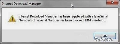 Cách khắc phục lỗi idm has been registered with a fake serial number - 1