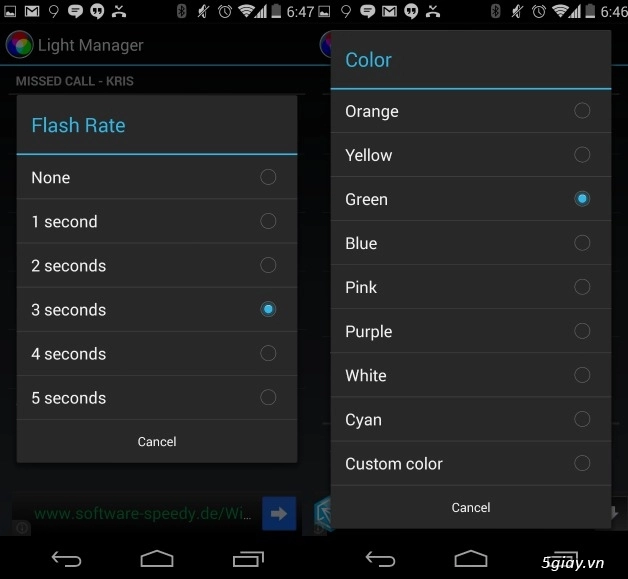 Cách thay đổi màu đèn led của điện thoại android - 3