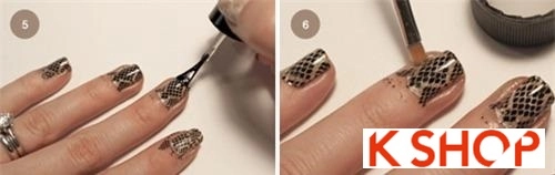 Cách vẽ nail móng tay vẩy rắn đẹp đơn giản cho bạn gái cá tính 2016 - 4