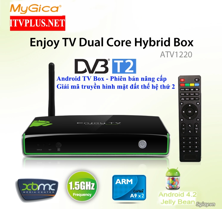 Giới thiệu atv1220 dvb t2 - android box hybrid lai dual core - phiên bản nâng cấp xem truyền hình - 2