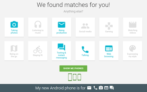 Google ra mắt trang web giúp bạn chọn điện thoại android - 1