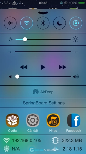 Hai ứng dụng giúp hiển thị thông tin hệ thống trên controlcenter ios7 - 3