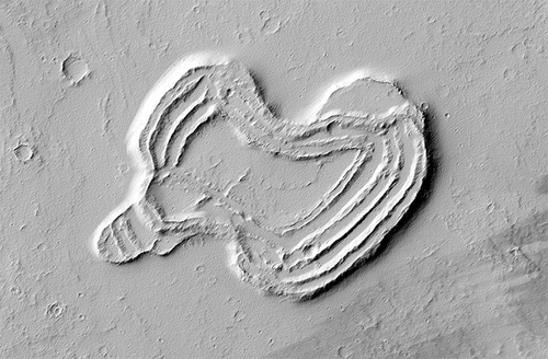 Hình trái tim trên núi lửa sao hỏa - 1