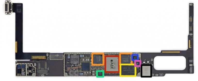 Ipad air 2 có kích thước pin nhỏ hơn linh kiện được sắp xếp lại - 2