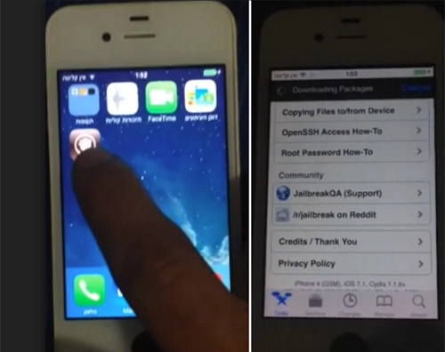 Iphone 4 chạy ios 71 đã bị jailbreak - 1