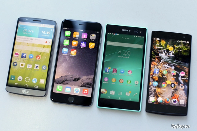 Iphone 6 plus có màn hình lớn hơn lg g3 - 1