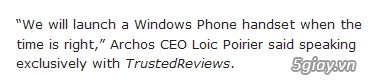 Khi thời cơ đến archos sẽ tung ra điện thoại windows phone - 2