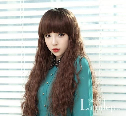 Kiểu tóc dài uốn xoăn sóng nhỏ đẹp 2016 cuốn hút sao kpop hàn quốc - 6