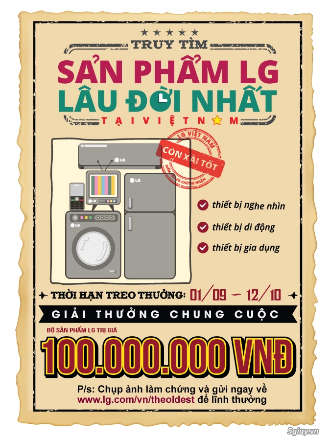 Lg việt nam treo thưởng 100 triệu cho người giữ đồ cổ của hãng - 1