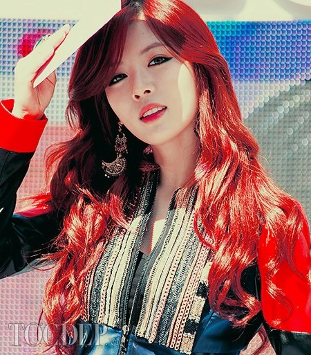 Màu tóc nhuộm nâu đỏ cực đẹp sao kpop hàn quốc 2016 - 1