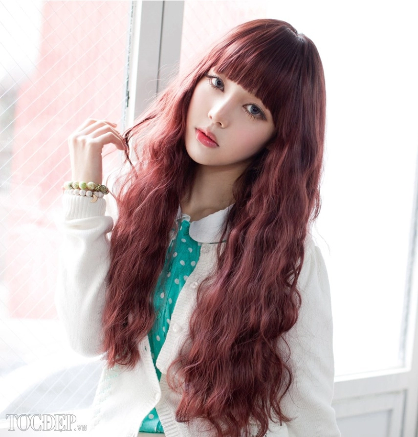 Màu tóc nhuộm nâu đỏ cực đẹp sao kpop hàn quốc 2016 - 14