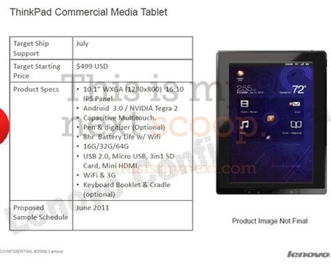 Máy tính bảng thinkpad lộ diện - 1