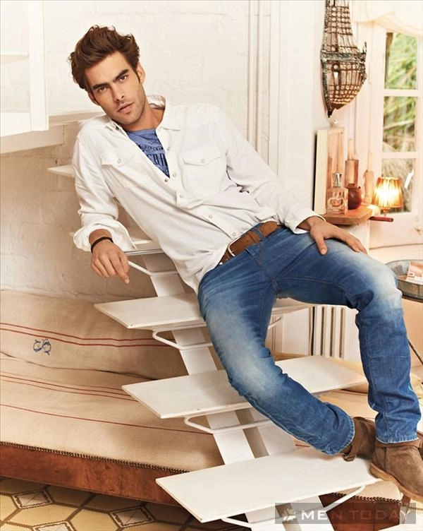 Mix đồ nam mùa hè khỏe khoắn vơi denim - 1