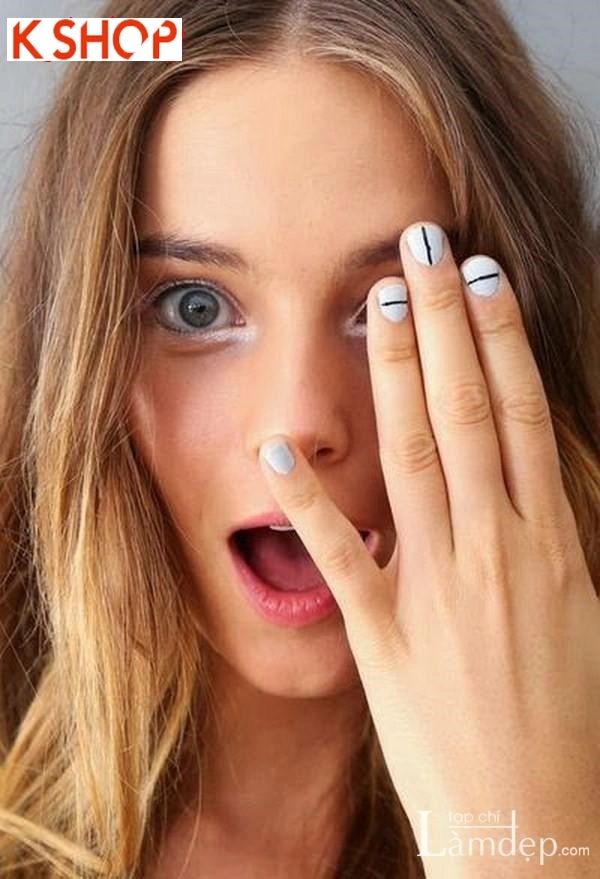 Móng tay nail họa tiết hình học đẹp cho bạn gái cá tính nổi bật 2016 - 13