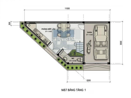 Nhà 35 tầng trên đất vát góc - 1