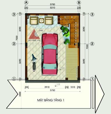 Nhà 5 tầng 40 m2 có garage - 1