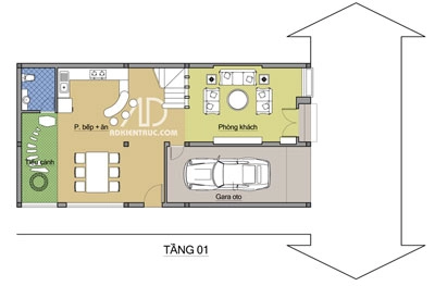 Nhà hai tầng hai mặt tiền trên đất 71 m x 1454 m - 1