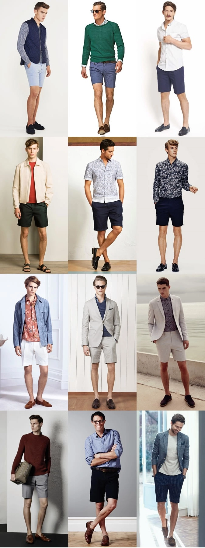 Những cách kết hợp giày nam với quần short cho hè 2015 - 1