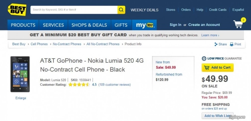 Nokia lumia 520 có giá 50 tại best buy một ngày duy nhất - 2
