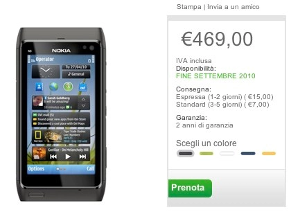 Nokia n8 giá 610 usd tại italy - 1
