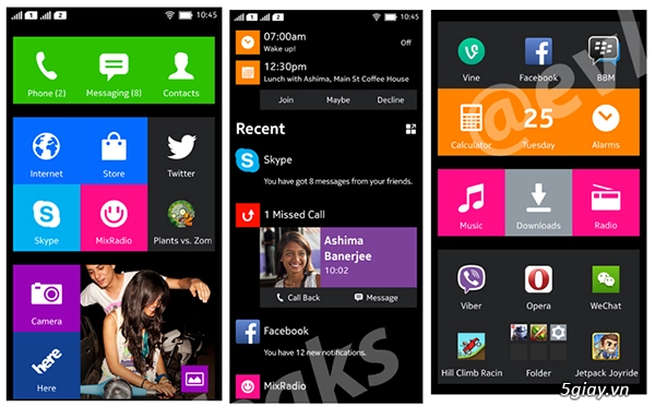 Nokia normandy 2 sim giao diện android lai windows phone - 1