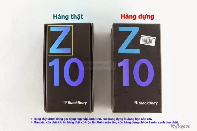 Phân biệt blackberry z10 thật giả - 1