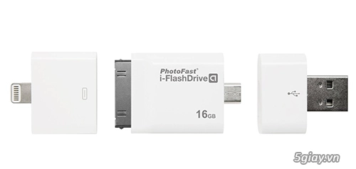 Photofast i-flashdrive thiết bị lưu trữ lắp ghép hỗ trợ cổng microusb usb lightning dock 30 chân - 1