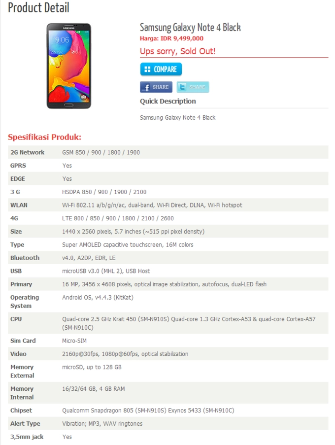 Samsung galaxy note 4 có thể có màn hình qhd camera 16mp 4gm ram giá 812 - 2
