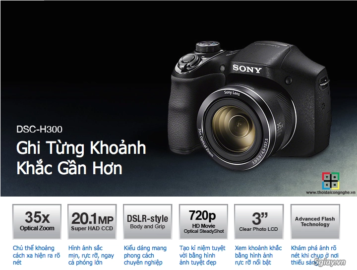 Sony cybershot dsc h300 - máy ảnh siêu zoom giá rẻ - 1