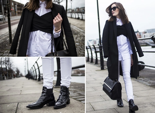 Style đen trắng hiện đại của blogger thời trang ireland - 1