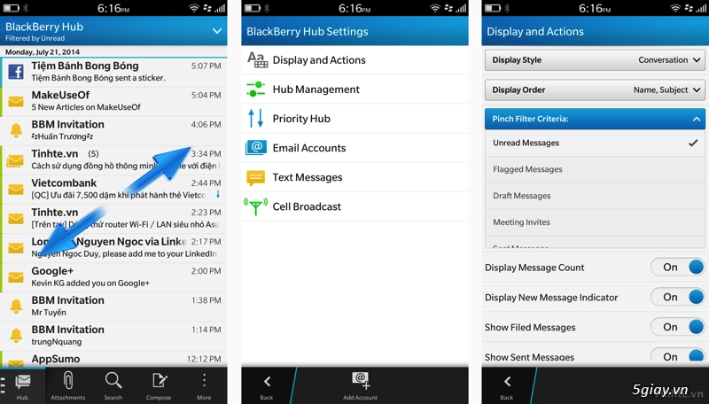 Vài thủ thuật giúp bạn sử dụng hiệu quả hơn blackberry hub - 3