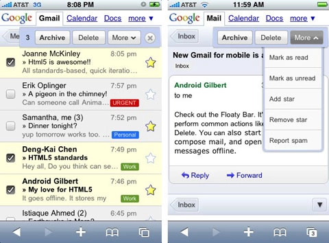 Vào gmail trên iphone bằng trình duyệt web - 1