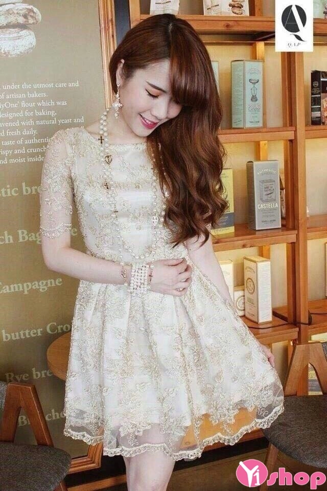 Váy đầm ren xòe đẹp hè 2016 cho nàng cao gầy duyên dáng - 2