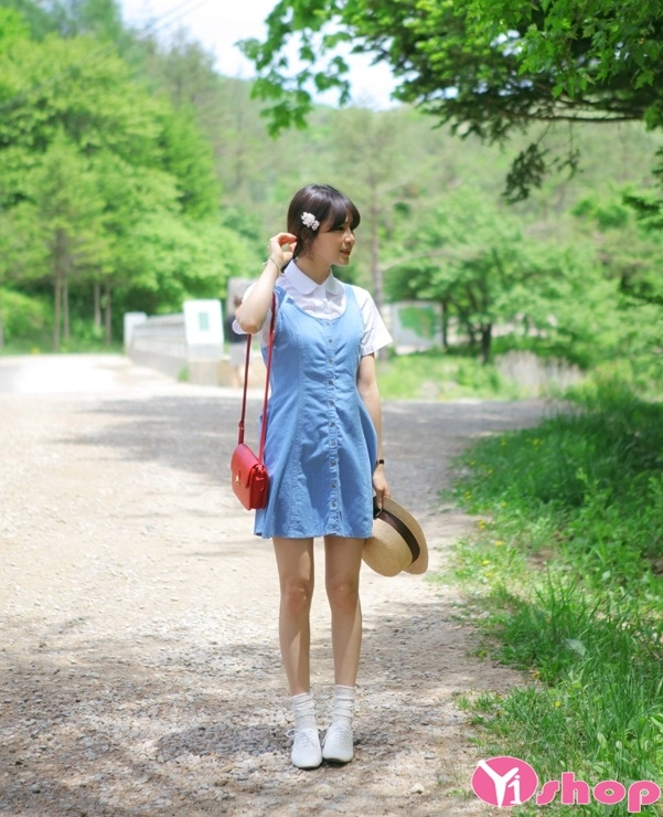 Váy đầm yếm xòe đẹp cho teengirl năng động dạo phố hè 2016 - 7