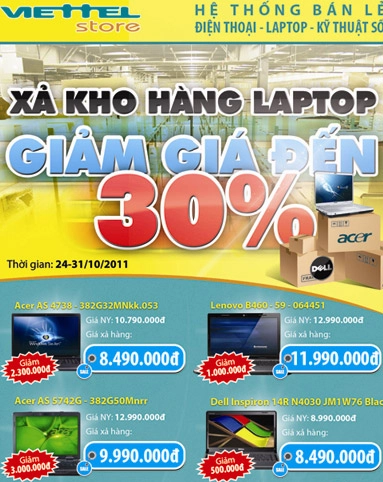 Viettel xả kho hàng laptop - 1