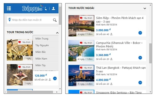 Website đặt tour trippyvn ra mắt phiên bản mobile - 2