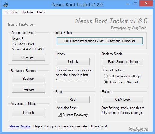 Wugs root toolkit công cụ hoàn hảo cho chiếc nexus của bạn - 1