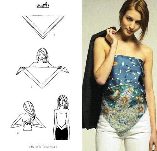 10 cách biến khăn thành áo thật thời trang - 12
