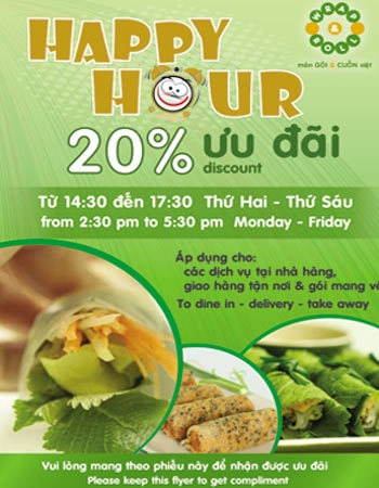 Ăn trưa với dịch vụ happy hour của wrap - 1