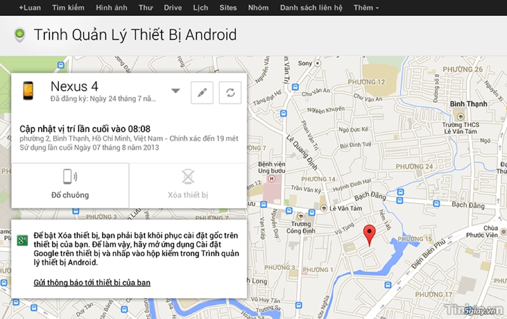 Android device manager công cụ tìm kiếm thiết bị android khi thất lạc - 2